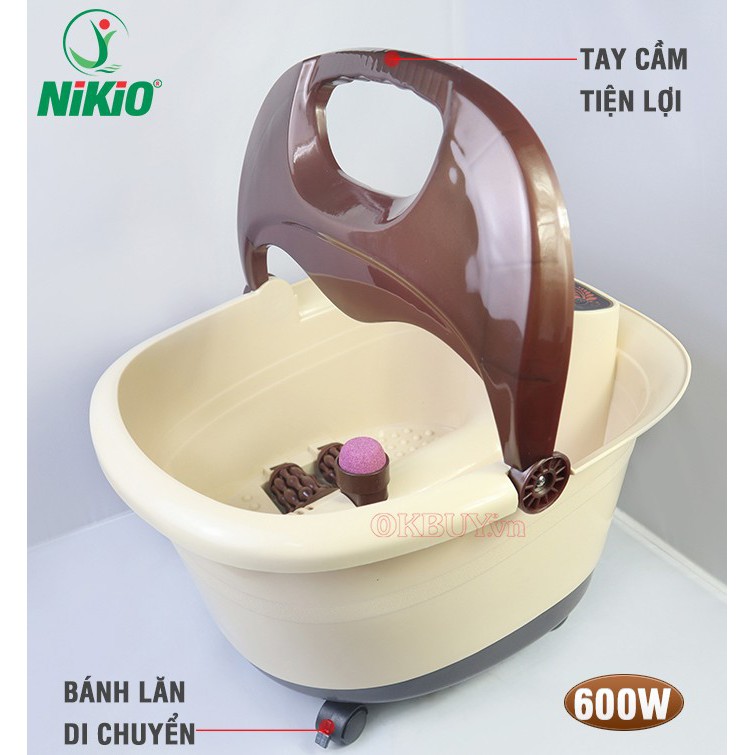 Bồn ngâm chân massage Nhật Bản Nikio NK-192 - Cải thiện giấc ngủ, giảm stress