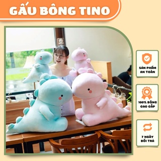 Gấu Bông Khủng Long Má Hồng TINO Gấu Bông Cho Bé Cute Đáng Yêu Mềm Mịn Size 40cm 50cm