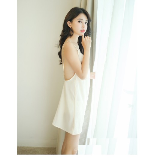 MỚI*Váy Ngủ / Đầm Ngủ Phi Lụa 2 Dây Hở Lưng