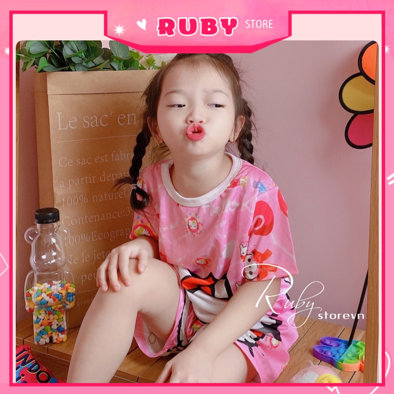 Đồ bộ Doremon-Kitty ❤️ Bộ ngủ bé trai bé gái chất thun mịn mát (5KG - 57KG) ❤️ Set bộ hoạt hình ❤️ DBRBD