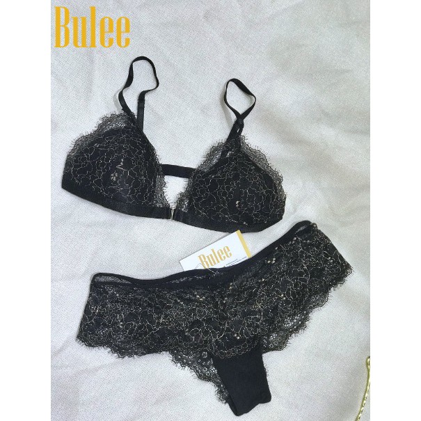 - Bra ren đen nổi họa tiết vàng - Bộ đồ lót thiết kế - Áo ngực thiết kế