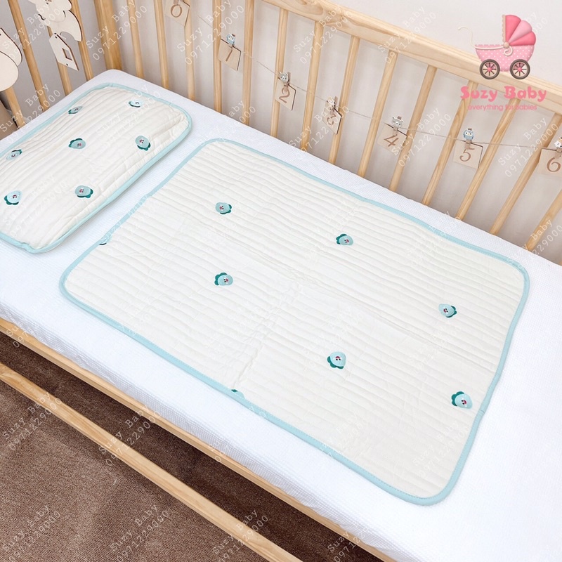Set thảm lót thêu xuất Hàn hoạ tiết cho bé yêu