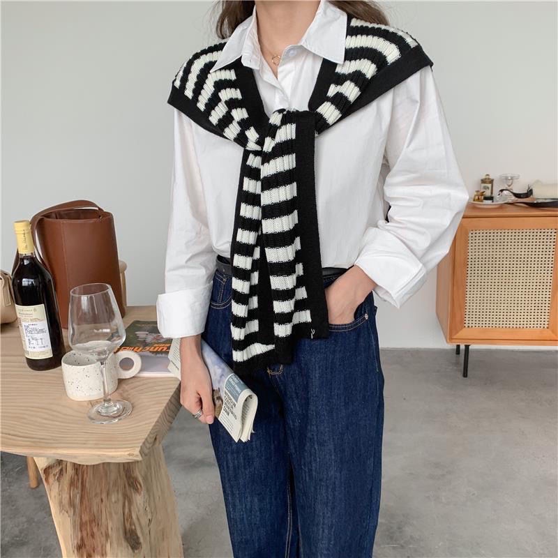 Áo Sơ mi Tay Dài Dáng Rộng Màu Xanh Dương Thời Trang Xuân Thu Cho Nữ