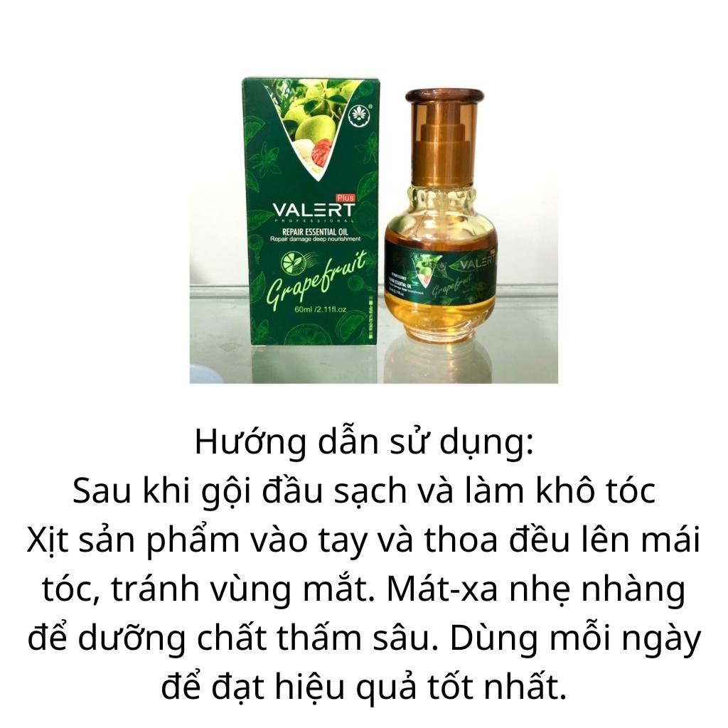 Tinh Dầu Bưởi Dưỡng Tóc Valert  60ml Serum Bưởi Kích Thích Mọc Tóc Tự Nhiên Chống Rụng Tóc Hiệu Quả Chăm Sóc Tóc SHOPTóc