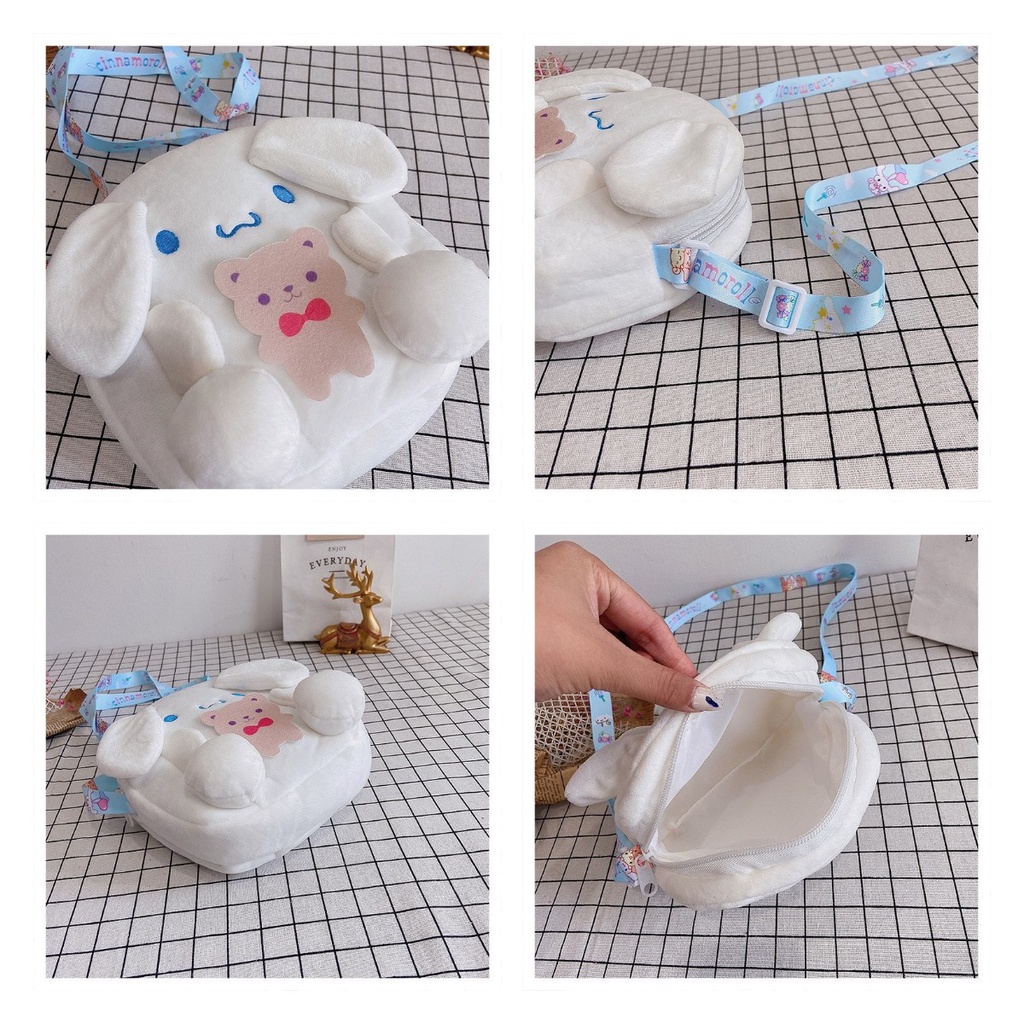 Túi Đeo Chéo Hình Cinnamoroll Xinh Xắn