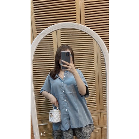 A.M CHUBBY Áo sơ mi khuy lưng sau che dáng gọn xinh Ms250
