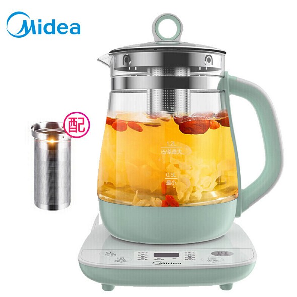 Ấm đun nước điện sức khỏe Midea MK-GE1506C đa chức năng thủy tinh 1.5L có bộ lọc