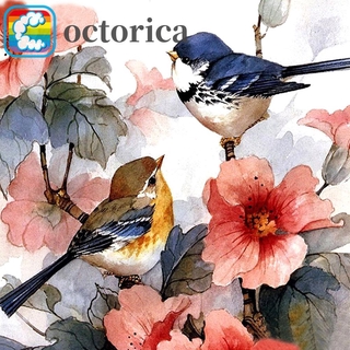 Bộ Tranh Đính Đá Tự Làm Hình Chim Và Hoa 1.12