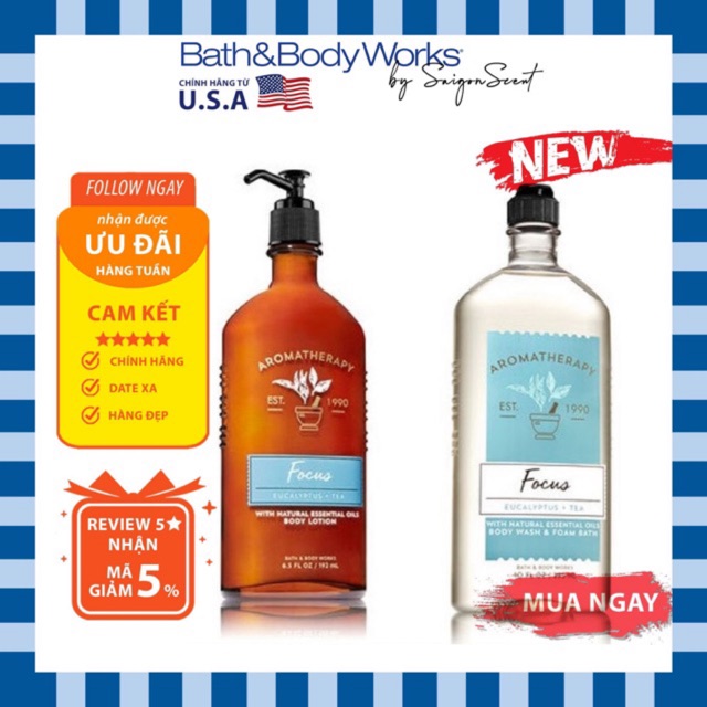 Sữa tắm Bath and Body Works Aromatherapy Focus