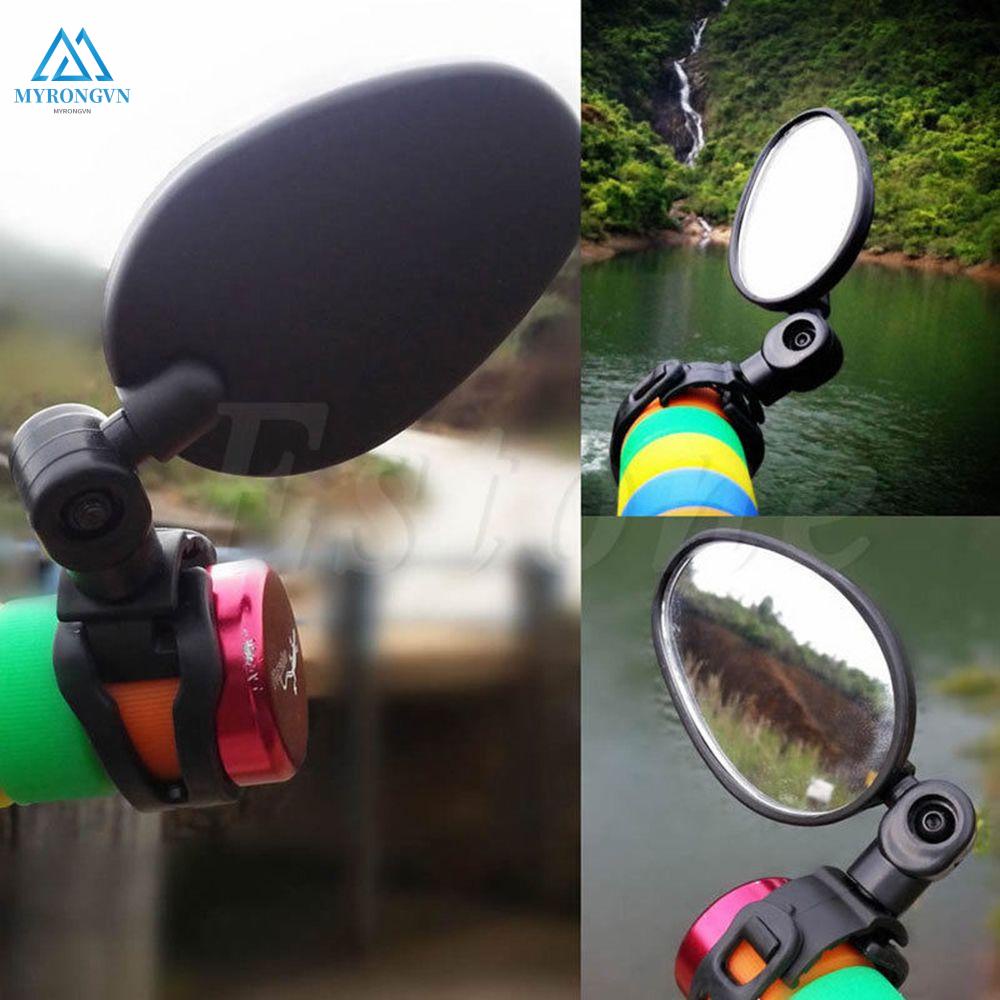 Gương chiếu hậu xoay 360 độ tùy chỉnh bằng ABS + cao su tiện dụng cho xe máy/ xe đạp