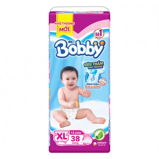 [CHÍNH HÃNG] Bỉm - Tã Dán Bobby Size XL38 (Cho bé 12-17kg)