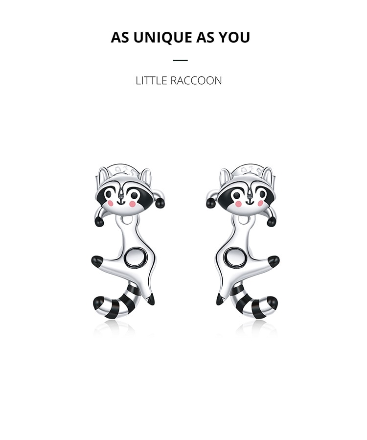 Hoa tai Bamoer SCE990 gấu trúc Mỹ bằng bạc 925 không di ứng cao cấp cho nữ