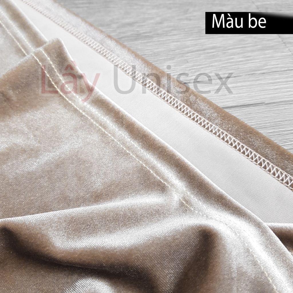 Áo nhung nam nữ form rộng unisex - Màu Be