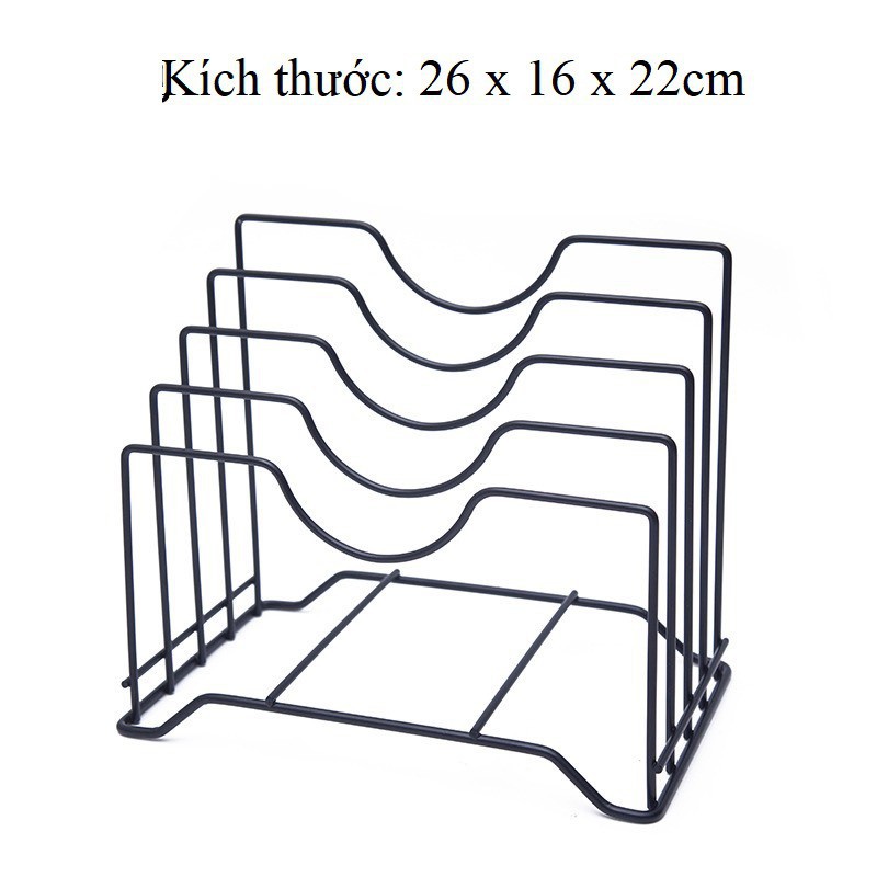 Giá để nắp xoong nồi dao thớt dụng cụ nhà bếp thông minh tiện lợi