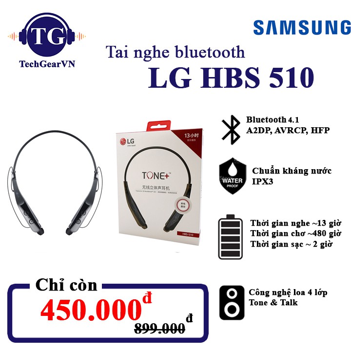 Tai nghe Bluetooth LG HBS 510 chính hãng