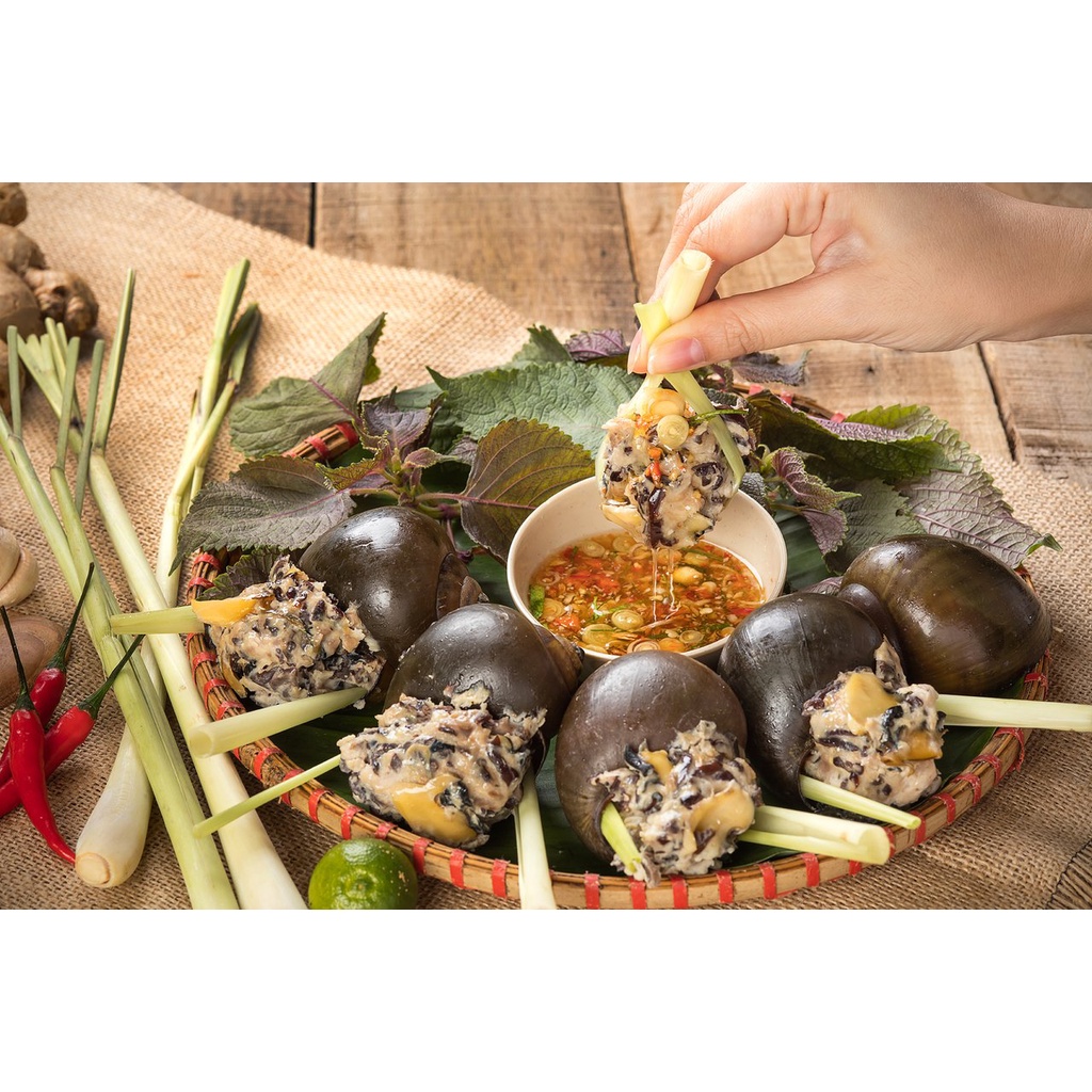 [HCM] Ốc Bươu nhồi thịt (8 - 12 con / khay 250gr) - Nhất Tín Food