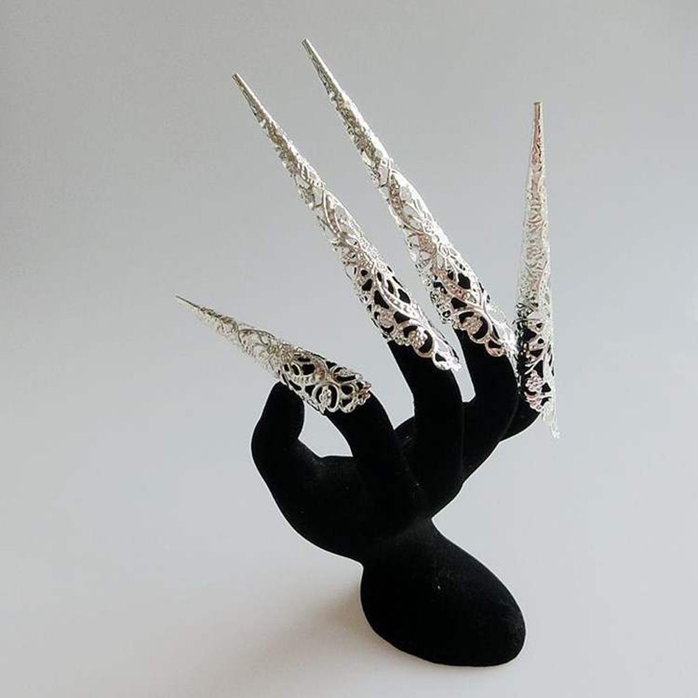 Set 5 nhẫn ngón tay họa tiết hoa nhiều màu sắc tùy chọn dùng để múa bụng