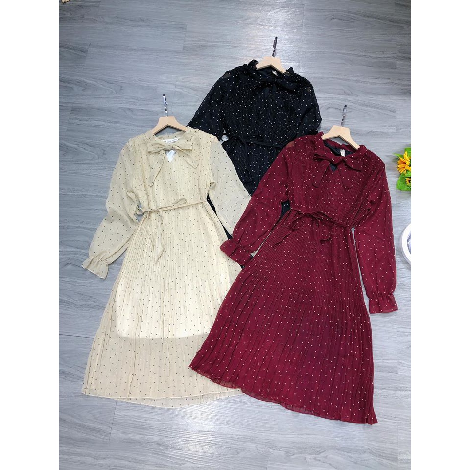 Váy bi BUỘC NƠ CỔ kèm dây eo(kèm video,ảnh thật) | BigBuy360 - bigbuy360.vn