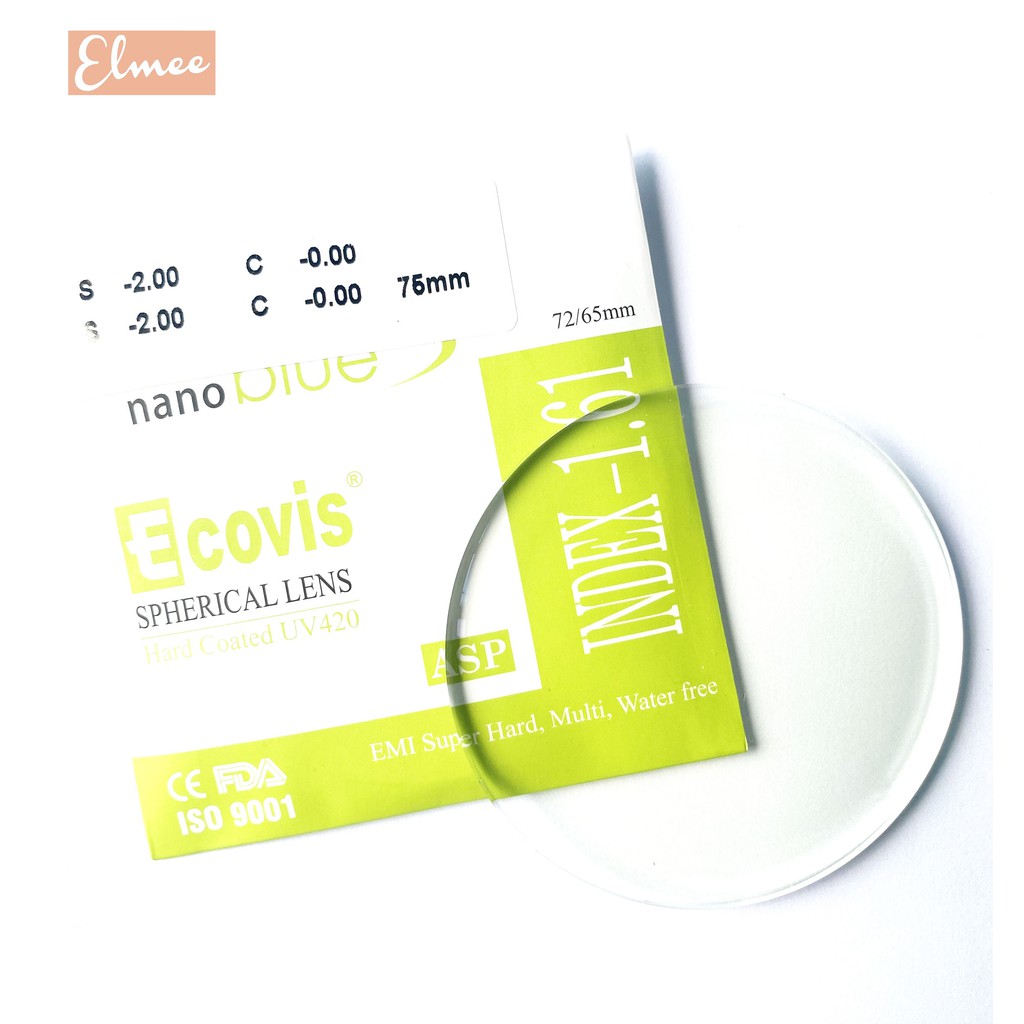 Tròng kính cận cao cấp Elmee - siêu mỏng không lộ viền