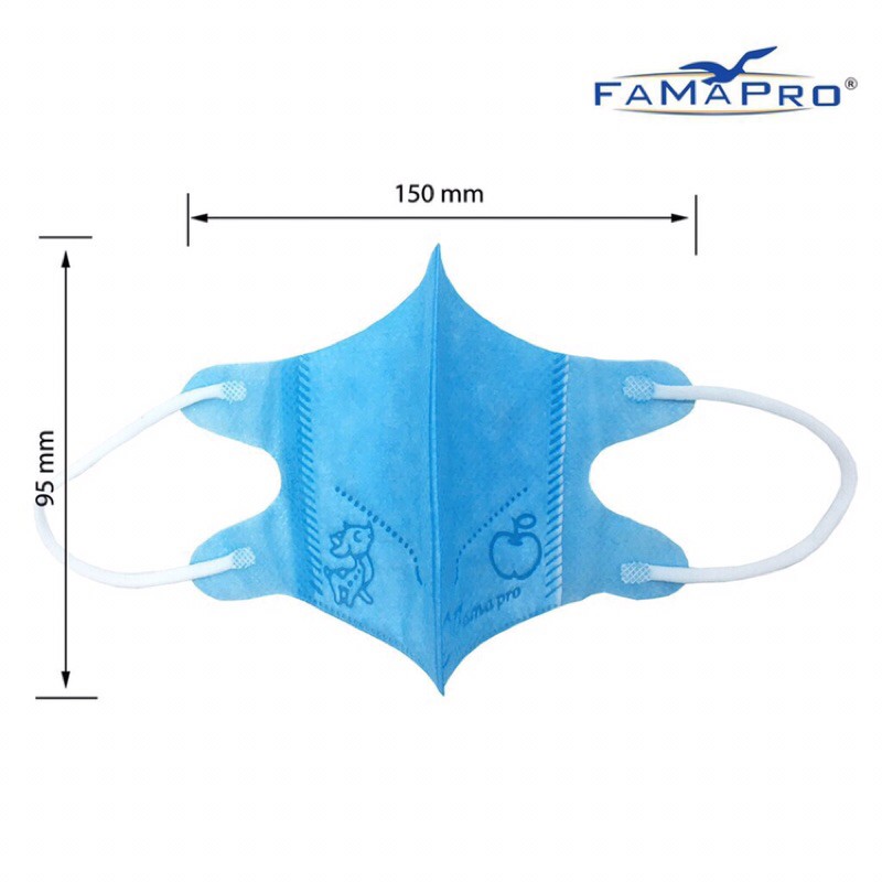 Khẩu trang trẻ em 5D Farmapro - Nam Anh (hộp 10 cái)