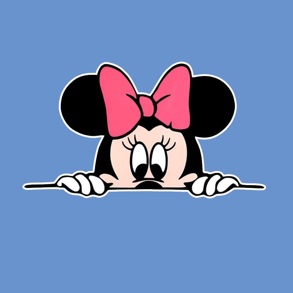 Miếng dán trang trí cửa xe hơi hình chuột Mickey Minnie sáng tạo