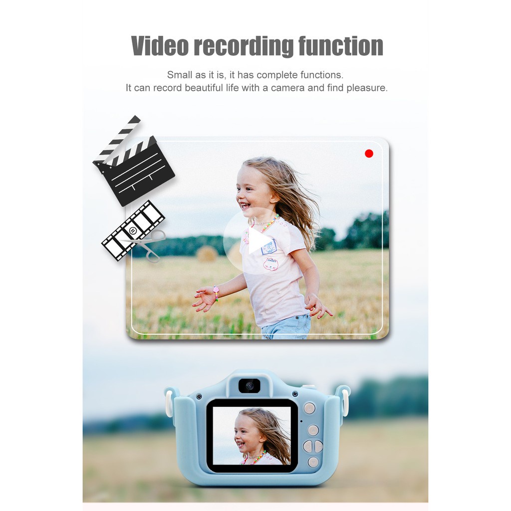 Máy Ảnh Kỹ Thuật Số HD 1080P Họa Tiết Hoạt Hình Sáng Tạo Cho Bé