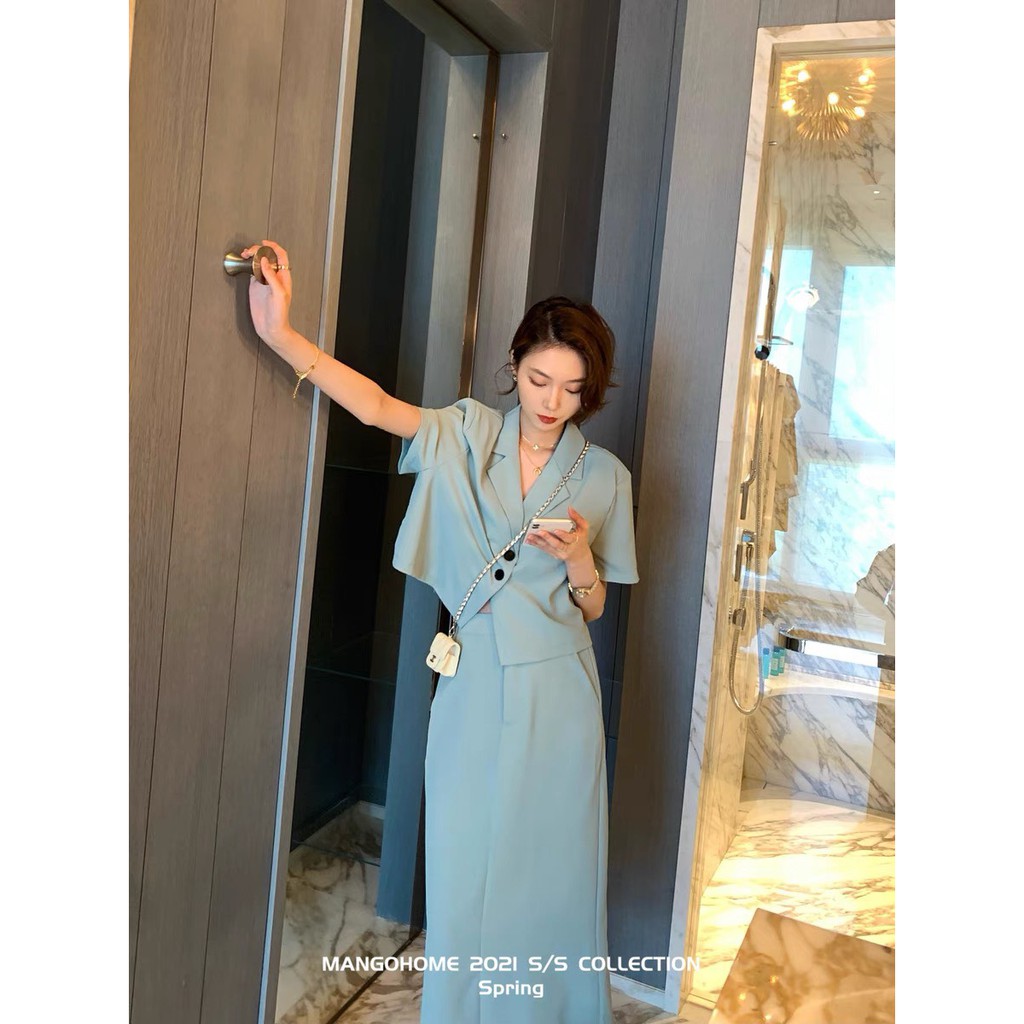 Set Áo sơ mi kiểu và chân váy công sở cho các nàng thanh lịch, áo sơ mi cho nàng bigsize