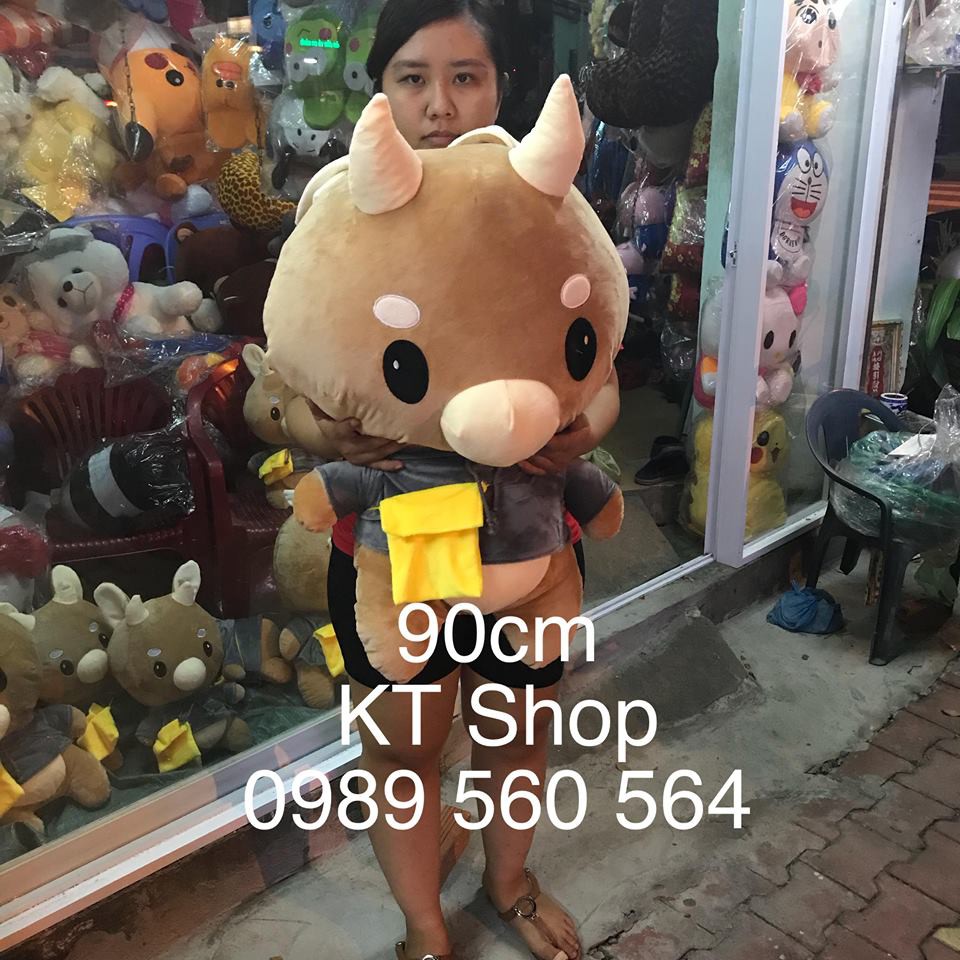 Bò chăm chỉ phim "Thư kí Kim sao thế" size 80cm.Ảnh thật, hàng có sẵn