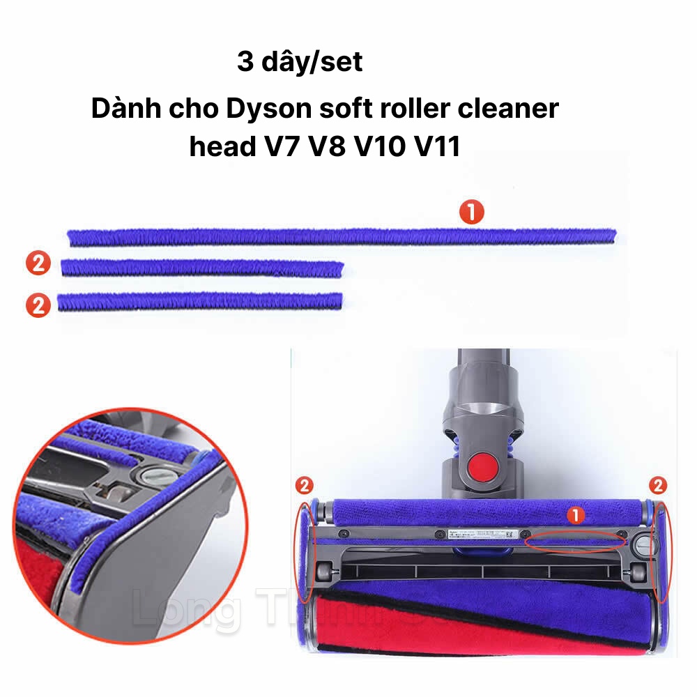 Set dây nhung thay thế cho đầu hút máy hút bụi không dây 𝘿𝙮𝙨𝙤n fluffy V6 V7 V8 V10 V11