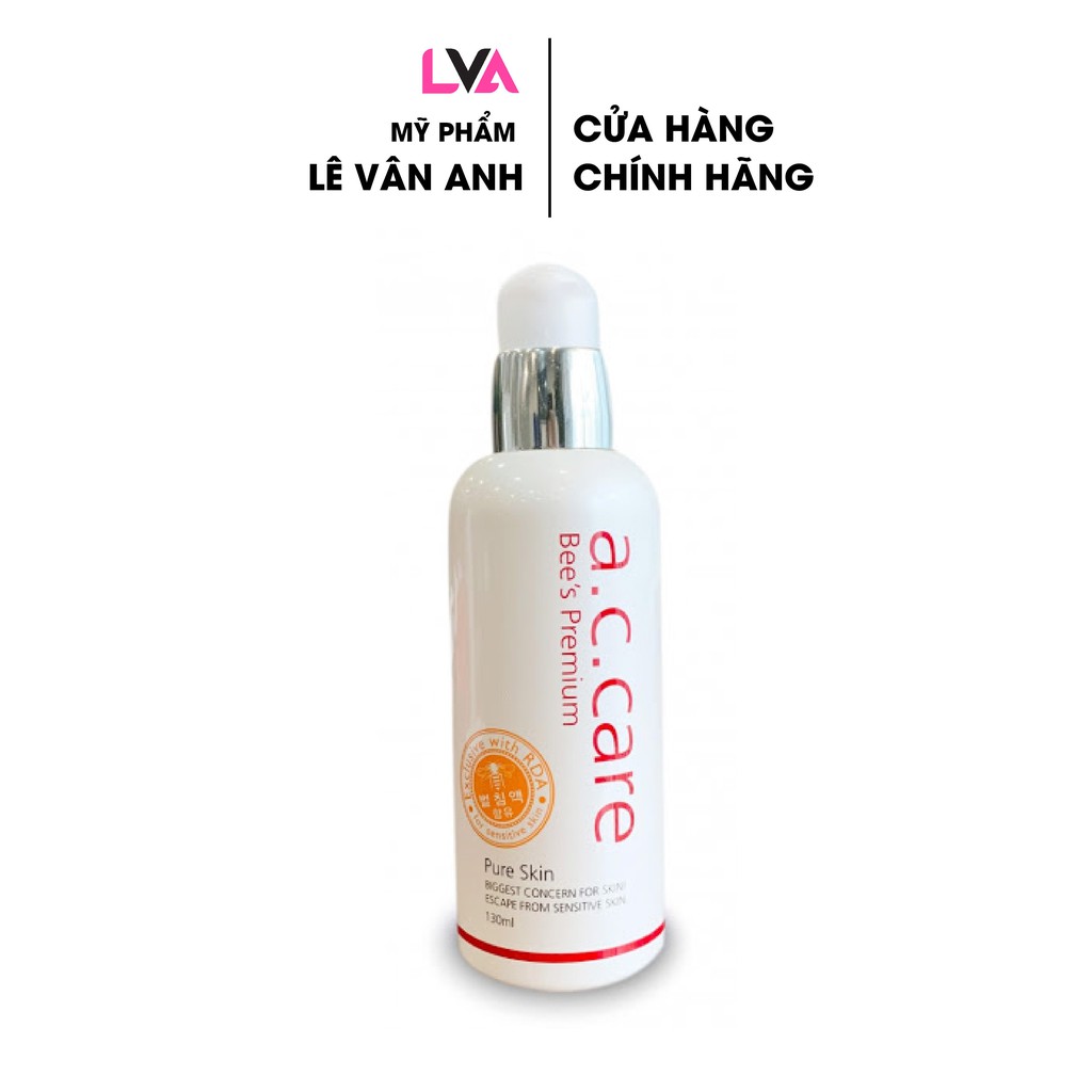 Nước hoa hồng giúp cân bằng da và dưỡng ẩm sâu từ nọc ong AC Care Bee's Premium Pure Skin 130ml