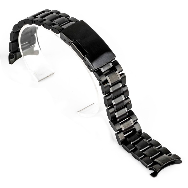 Dây Đồng Hồ Bằng Thép Không Gỉ Thiết Kế Cong 3 Màu Thời Trang Uieepgp 18 / 20 / 22 / 24mm