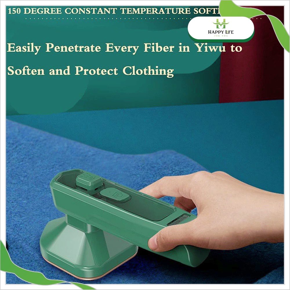 Bàn ủi mini du lịch, bàn ủi hơi nước cầm tay nhỏ gọn tiện dụng 2 in 1 - Happy Life 4U