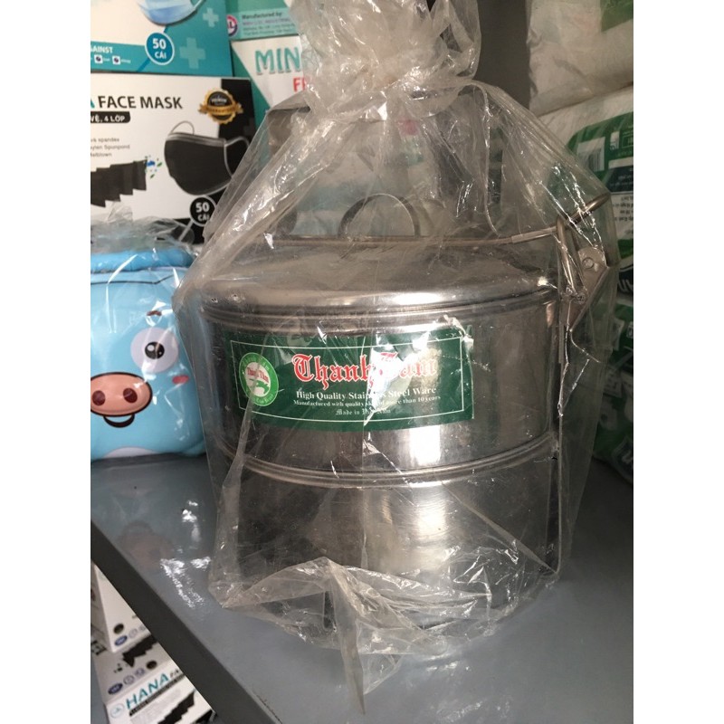 Hộp đựng cơm inox 2 ngăn cỡ đại
