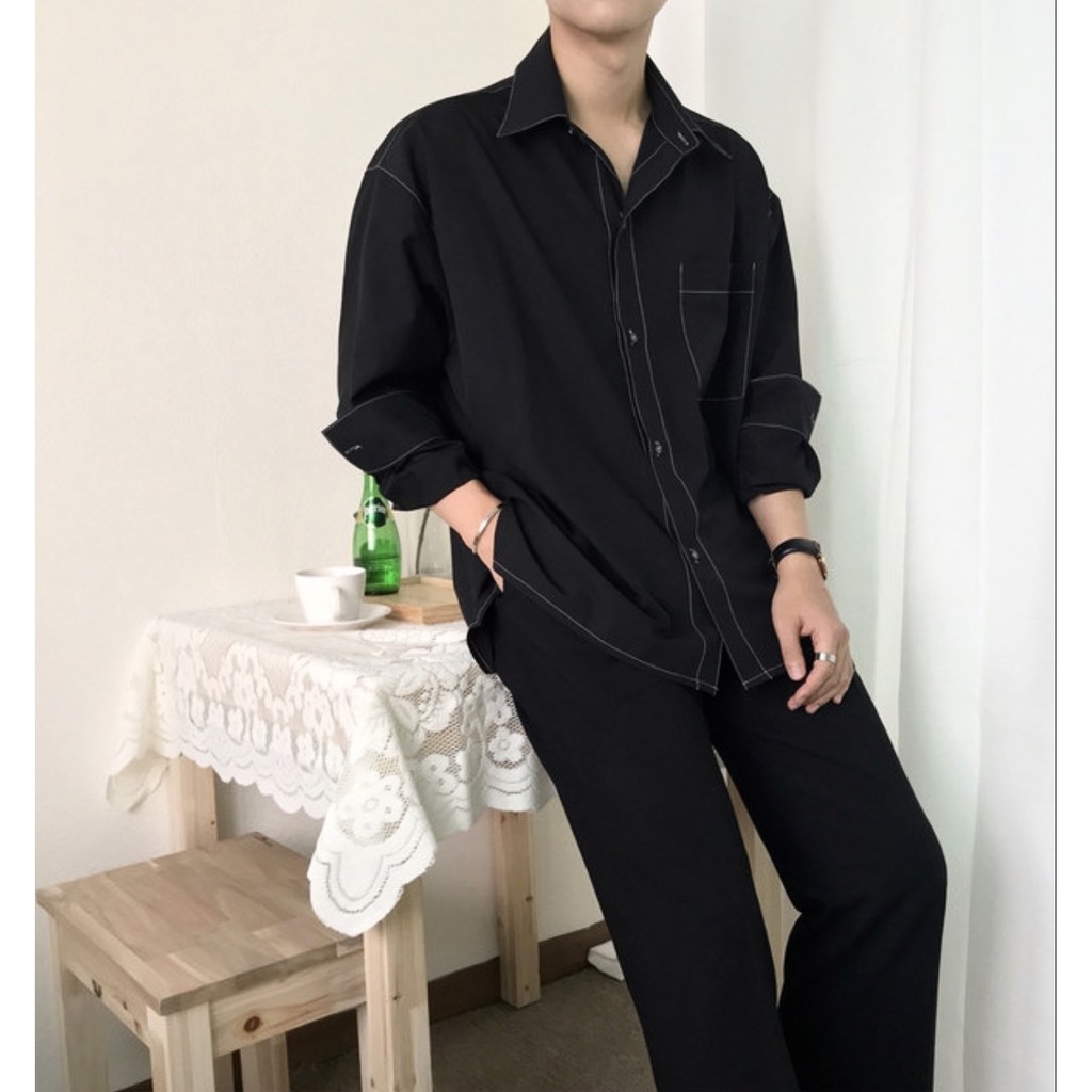 ÁO SƠ MI CHUOT TRANG Yarn KKL tay dài | BigBuy360 - bigbuy360.vn