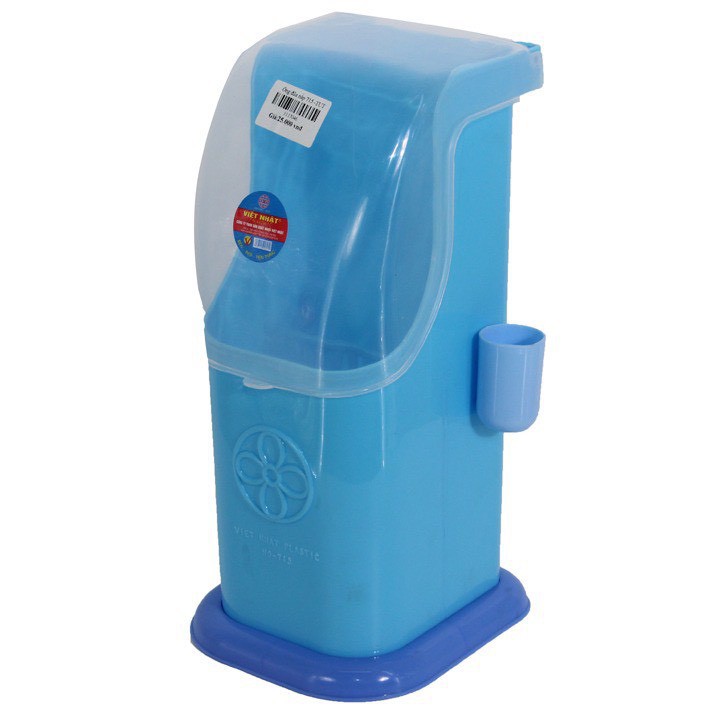 Ống đũa nhựa có nắp 2715 Việt Nhật có thể treo, để bàn kèm ống tăm