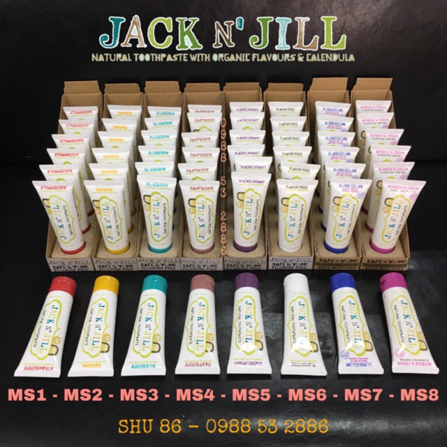 [ORGANIC - Hữu cơ] Kem đánh răng trẻ em Jack N' Jill của Úc 50g