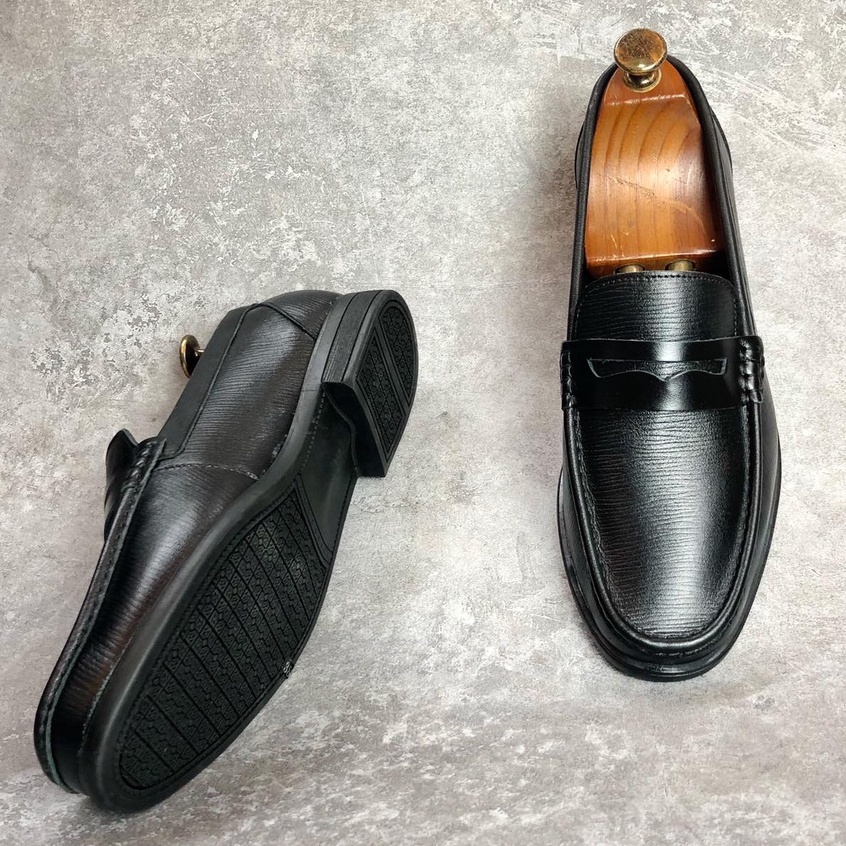 (TL lẻ size) Giày lười nam dáng Horsebit Loafer cao cấp da bò thật bảo hành 1 năm