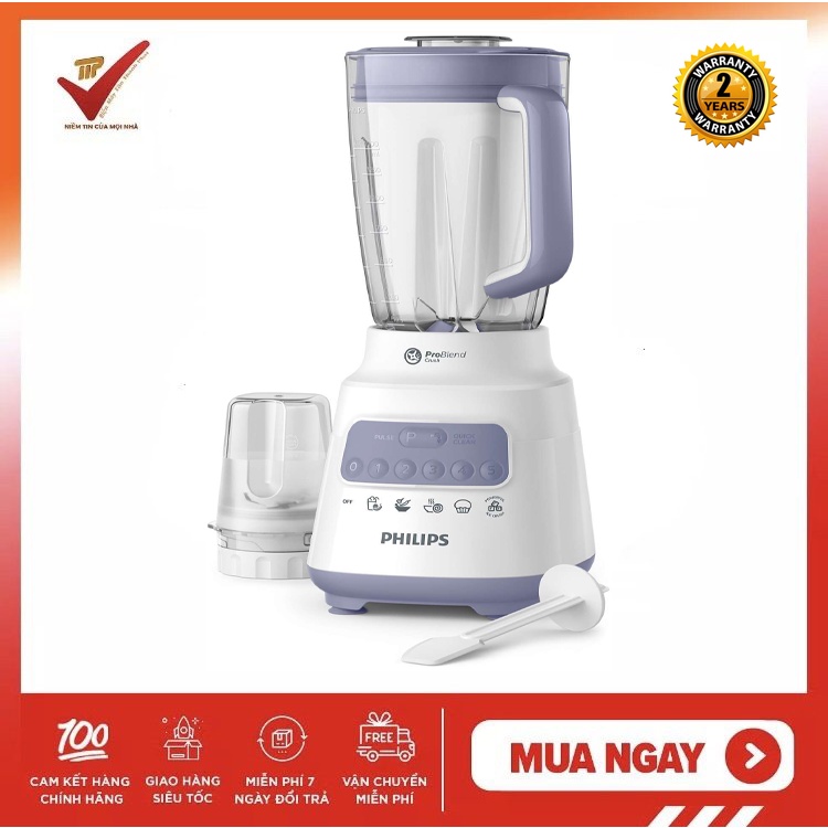 [Mã ELHA22 giảm 5% đơn 300K] Máy xay sinh tố thế hệ mới Philips HR2221 - bảo hành 24 tháng toàn quốc