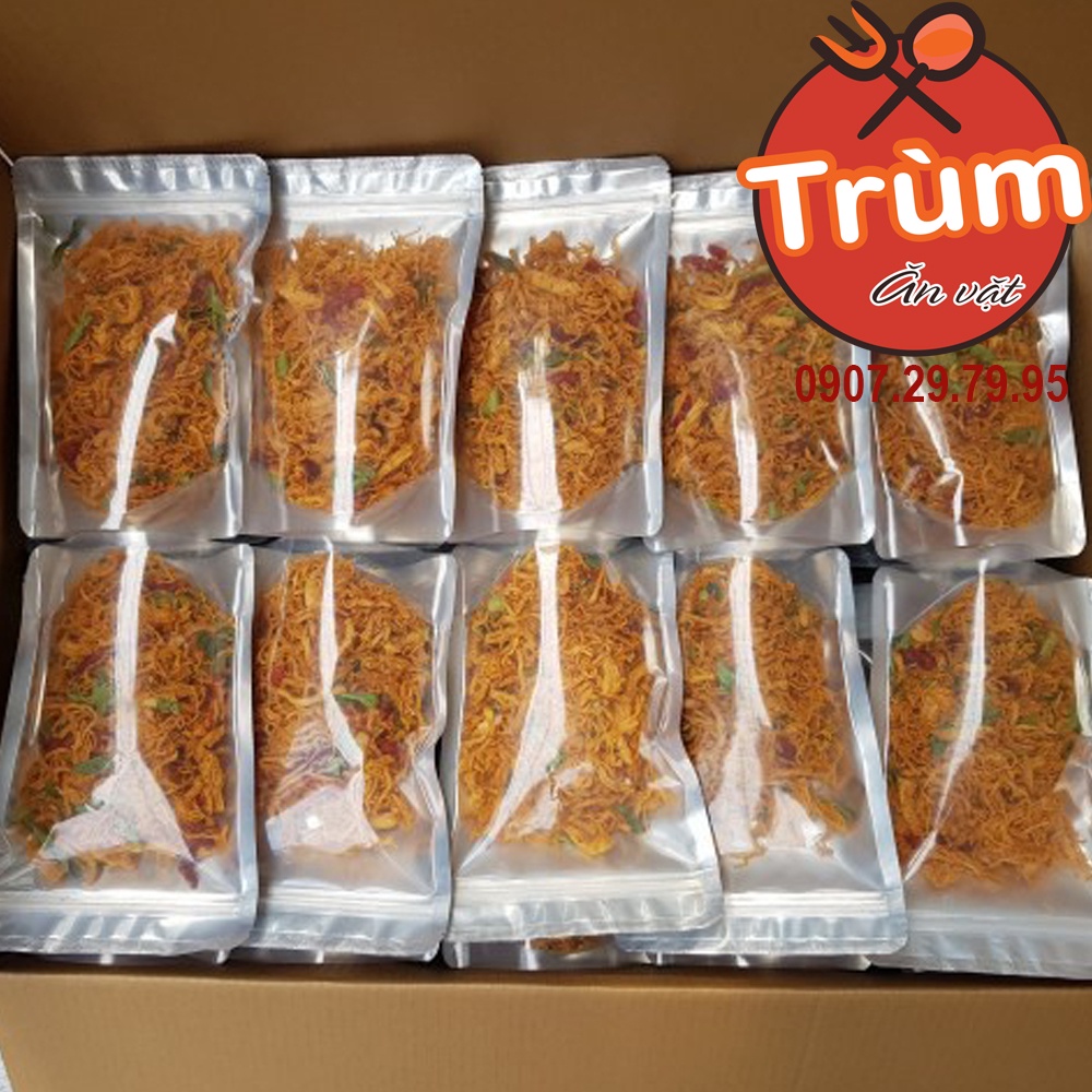 Khô gà lá chanh - bơ tỏi loại 1 đặc biệt, siêu ngon, cay cay, thơm nức, sợi to - Trùm Ăn Vặt