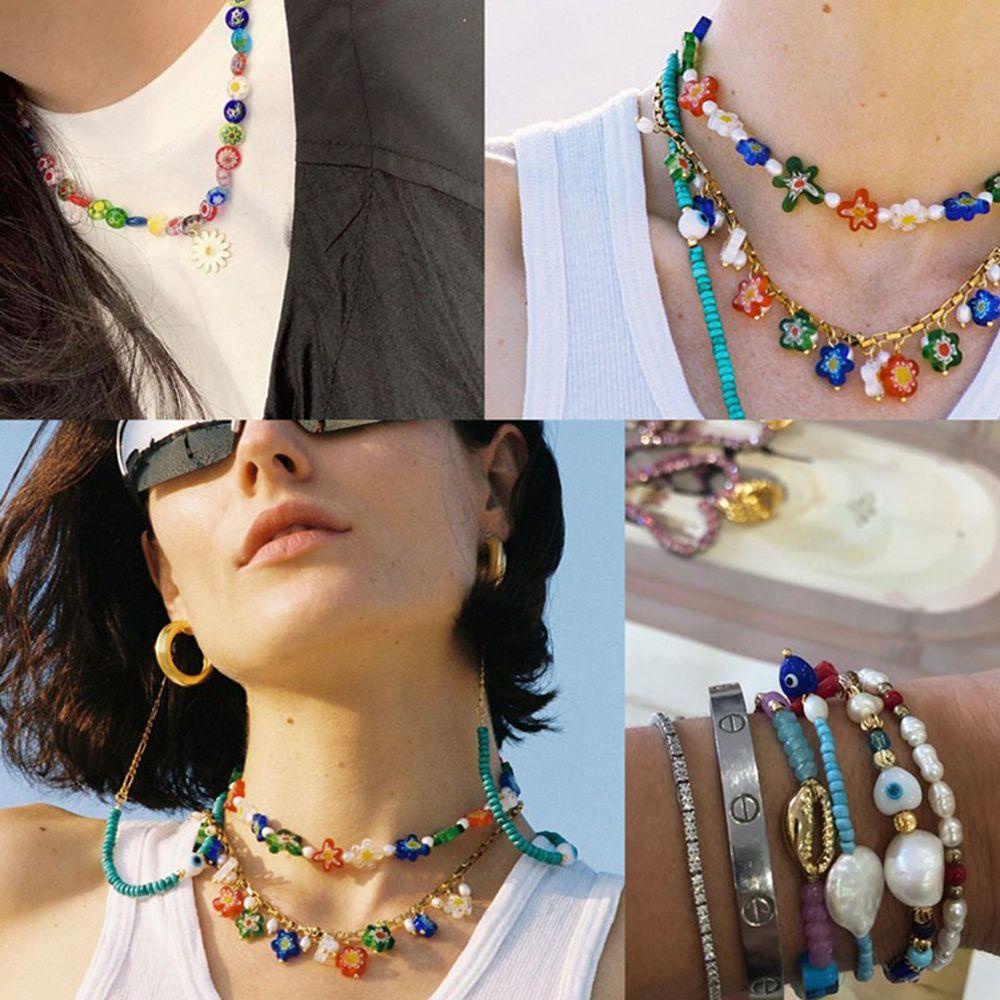 IVORY Hạt Charm Mặt Vuông Nhiều Màu Sắc Bằng Acrylic