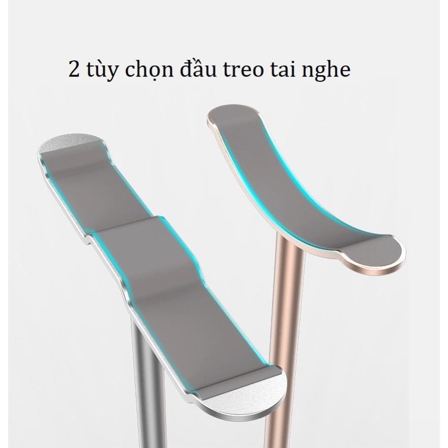 Giá treo tai nghe hợp kim nhôm nguyên khối cho tai nghe chụp tai ANYWORK làm việc hiệu quả