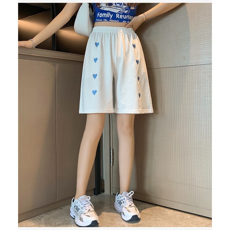 Quần đùi tim trước RUBY HOUSE86 Chất cotton dầy mịn mát, có 2 size, 2 màu, ullzang