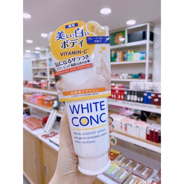 Tẩy Da Chết White Conc 180g Tẩy Tế Bào Chết Dưỡng Trắng White Conc Vitamin C Nhật Bản