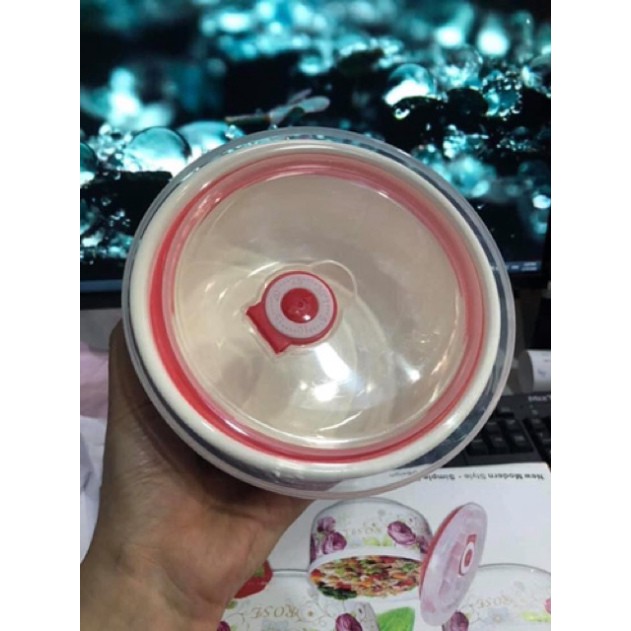 Bộ 3 bát sứ có nắp hút chân không( loại không tai)