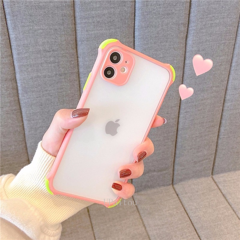 Samsung S20 FE S10 Lite Note 8 S9 Plus Ốp điện thoại mềm trong suốt viền màu tương phản chống sốc cho | BigBuy360 - bigbuy360.vn