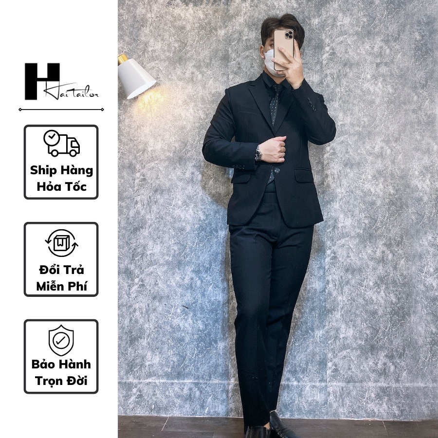 Vest nam Hàn quốc 2 cúc trẻ trung lịch lãm-Hai TaiLor