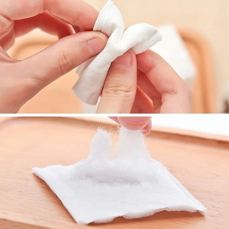 Túi 222 Miếng Bông Cotton Không Dệt Mềm Mại Hai Mặt Dùng Một Lần Chăm Sóc Da Mặt/Trang Điểm Cho Nữ