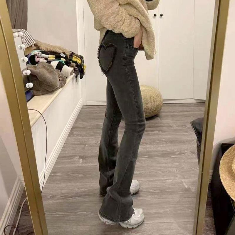 ™☎♧Quần Denim Màu Đen Dáng Ôm Phong Cách Mỹ Cá Tính Cho Nữ