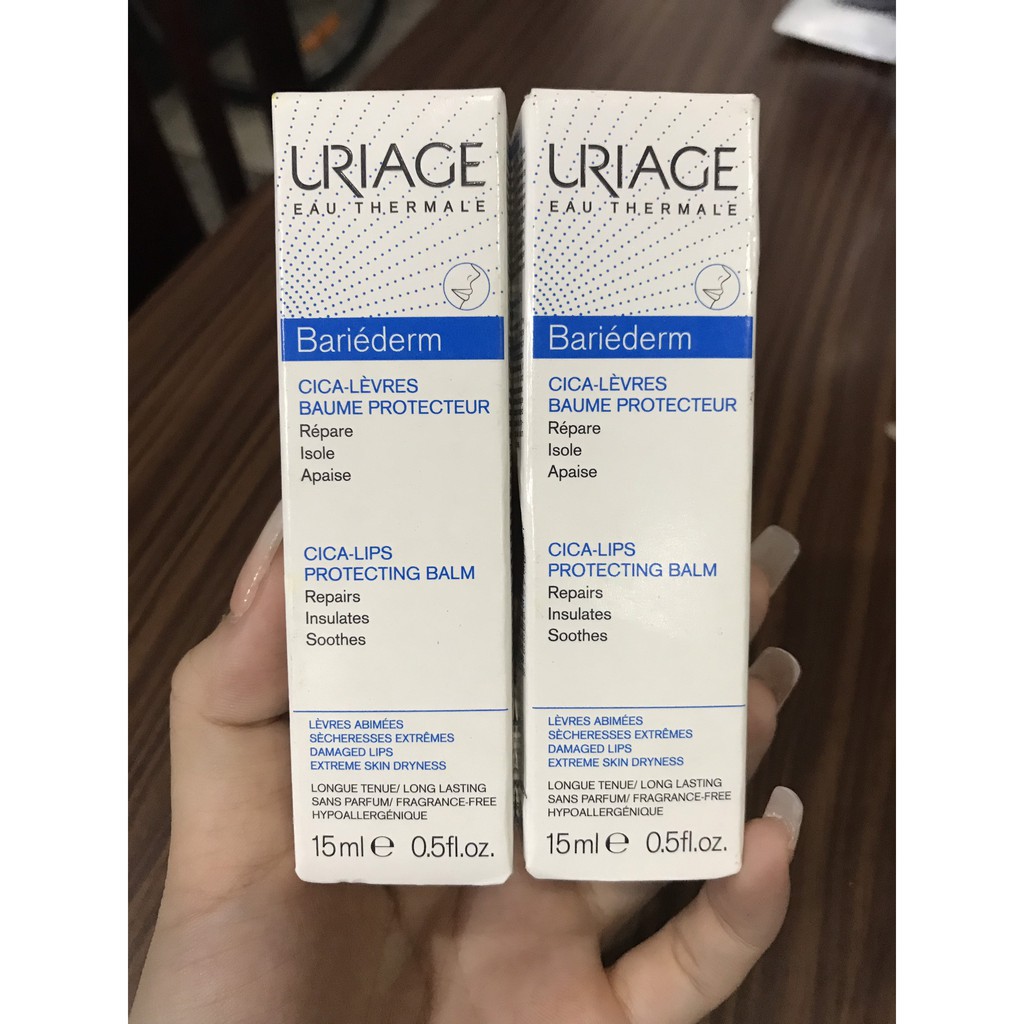 Uriage Kem Chăm Sóc Môi Khô, Nứt Nẻ Bariederm Cica-Levres Baume Protecteur 15ml