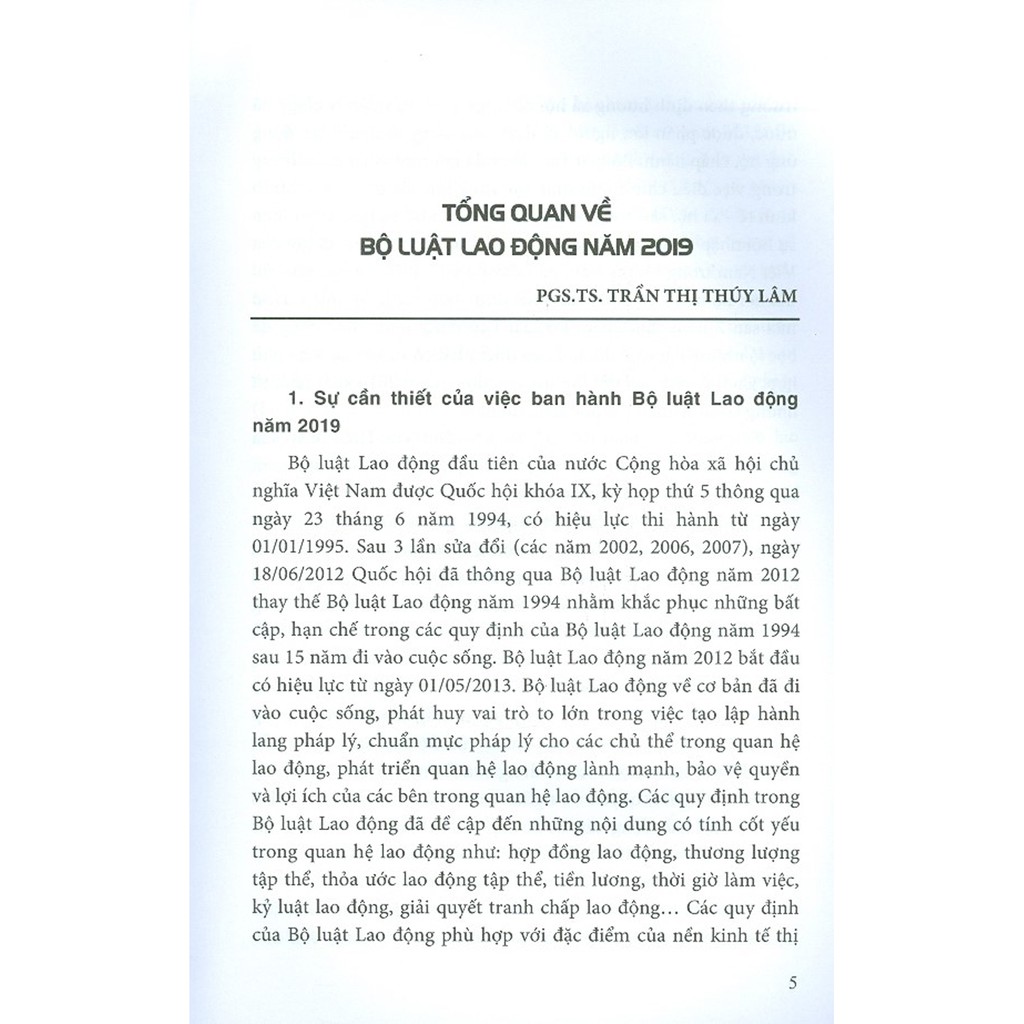 Sách - Bình Luận Những Điểm Mới Của Bộ Luật Lao Động Năm 2019
